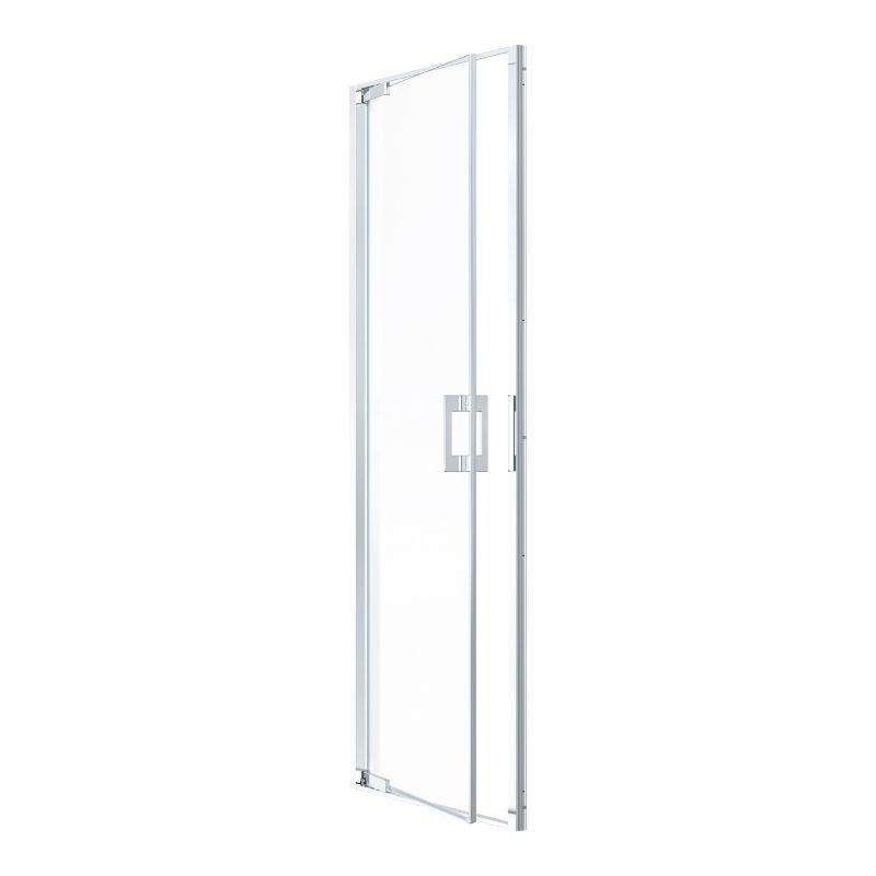 Dusjdør Svingbar 90 cm Krom Gennemsigtigt Glas