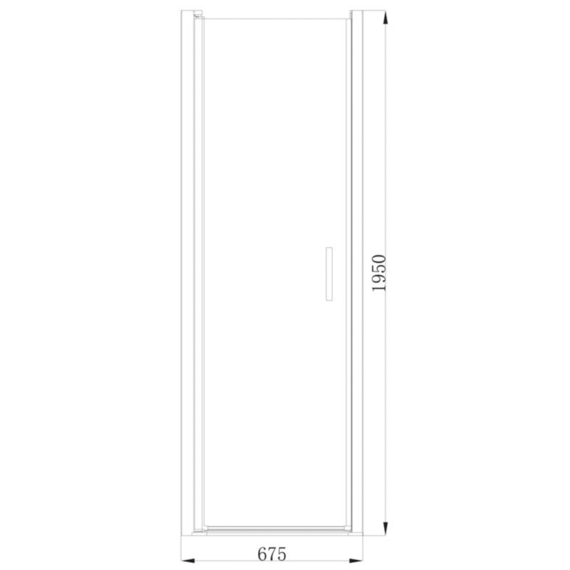 Hængslet brusedør 70 cm Krom Transparent Hærdet Glas