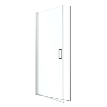Svingbar Brusedør Ledava 80x190 cm Krom/Transparent