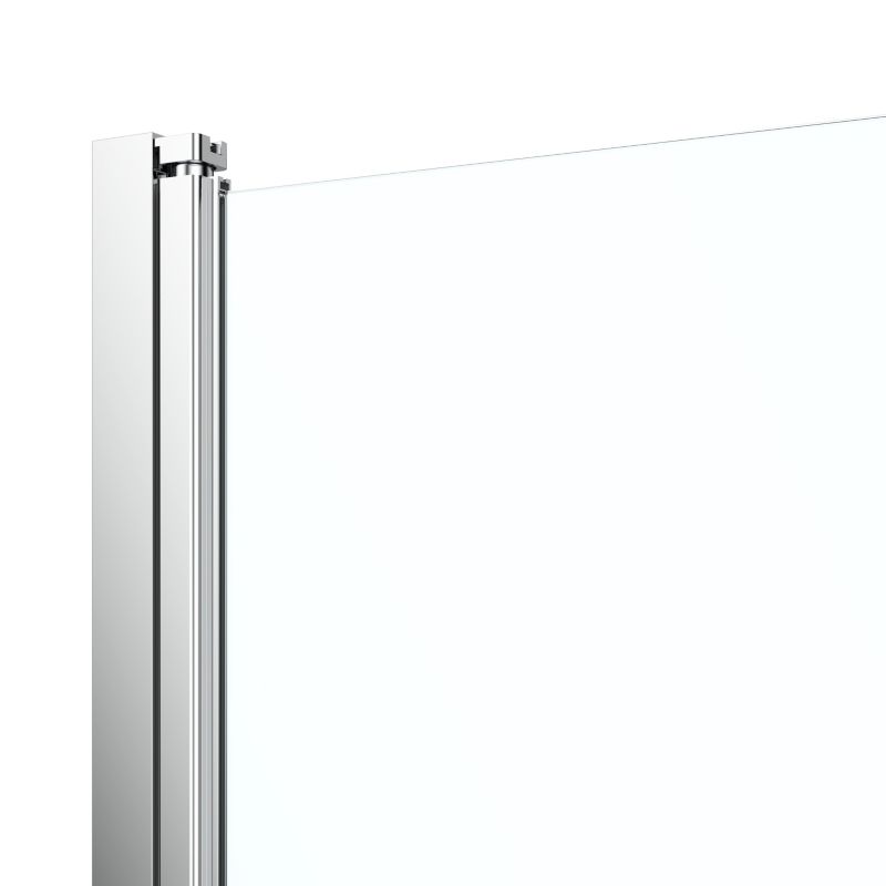 Svingbar Brusedør Ledava 80x190 cm Krom/Transparent