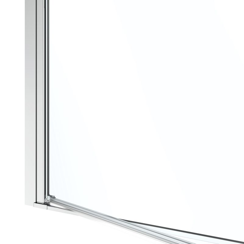 Svingbar Brusedør Ledava 80x190 cm Krom/Transparent