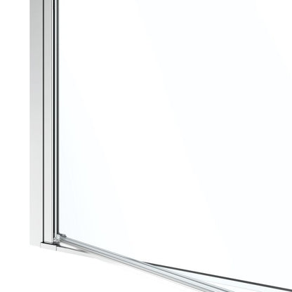 Svingbar Brusedør Ledava 80x190 cm Krom/Transparent
