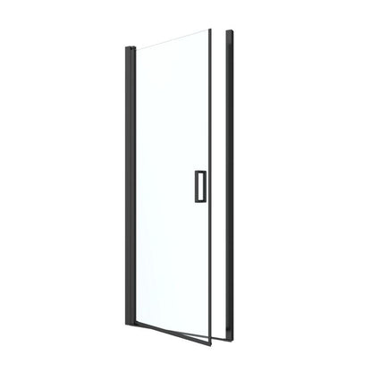 Uchylbar Brusedør 80 cm Sort/Transparent