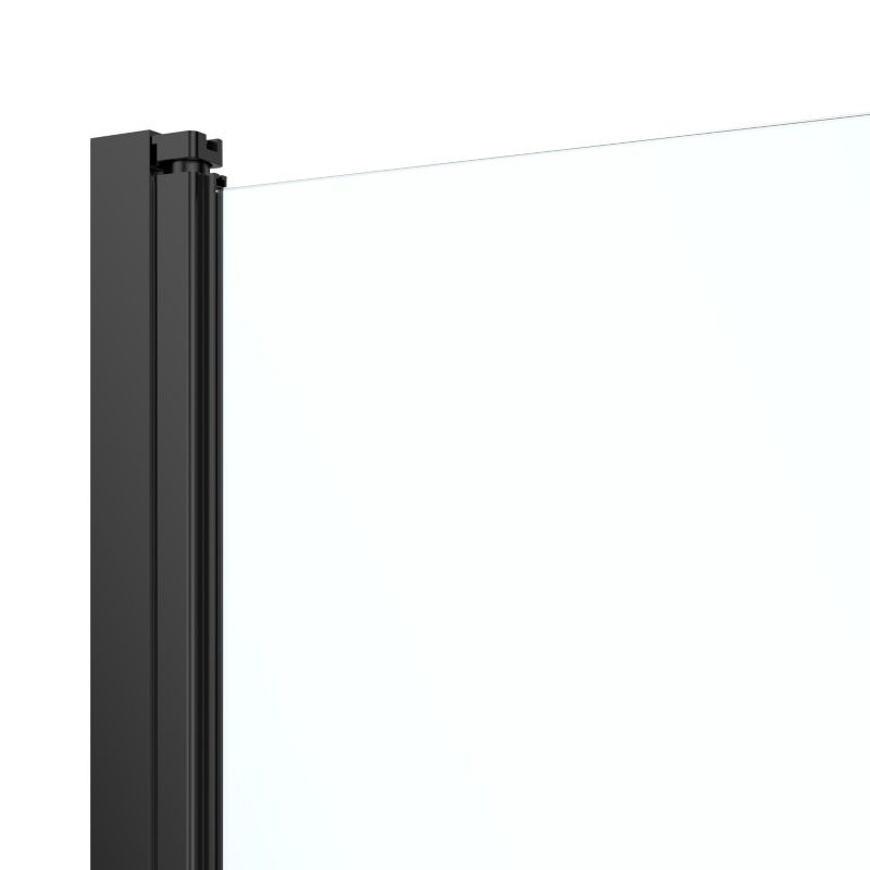 Uchylbar Brusedør 80 cm Sort/Transparent