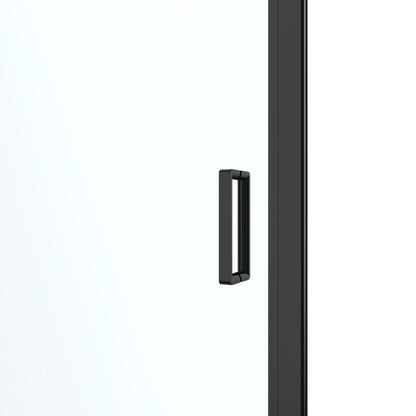 Uchylbar Brusedør 80 cm Sort/Transparent