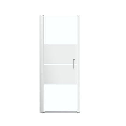Svingdør til bruseniche 90 cm Krom/Spejlglas