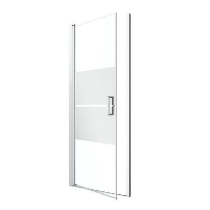 Svingdør til bruseniche 90 cm Krom/Spejlglas