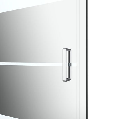 Svingdør til bruseniche 90 cm Krom/Spejlglas