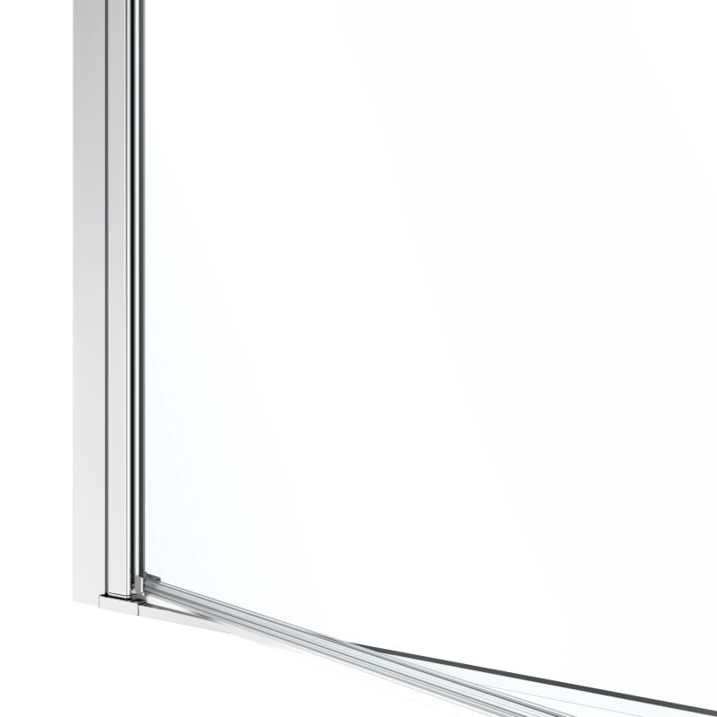 Svingdør til bruseniche 90 cm Krom/Spejlglas