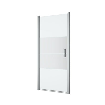 Svingdør til bruseniche 90 cm Krom/Spejlglas