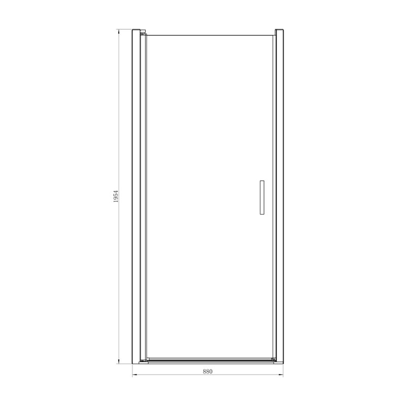 Svingdør til bruseniche 90 cm Krom/Transparent | 5063022042453