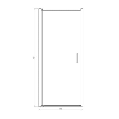 Svingdør til bruseniche 90 cm Krom/Transparent | 5063022042453