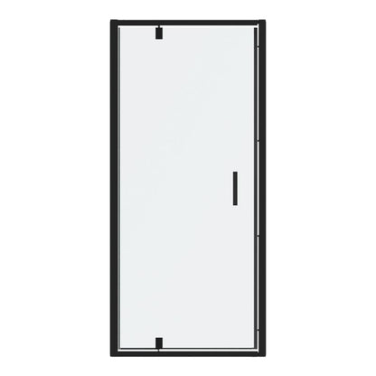 Hængslet Brusedør Ledava 90 cm Mat Sort / Transparent