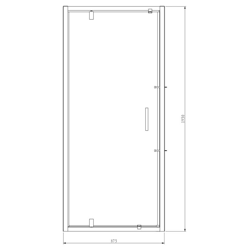 GoodHome Ledava vippe-duschdør 90 cm mat-sort / transparent