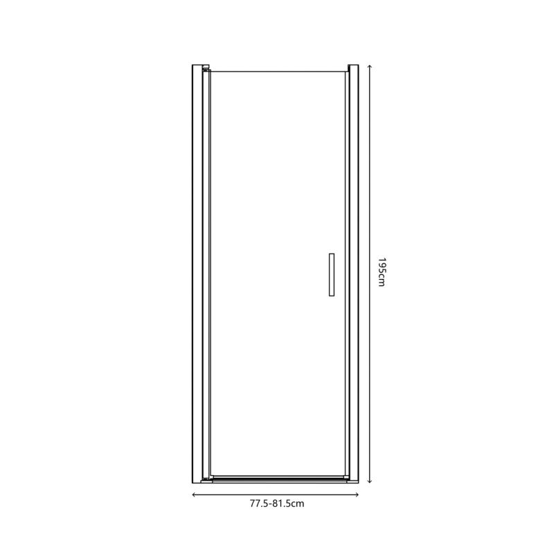 Svingbar Brusedør 80 cm Kobber/Transparent