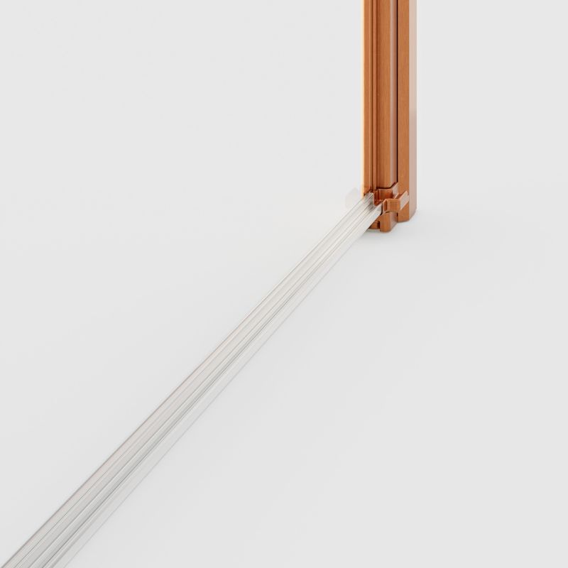 Svingbar Brusedør 80 cm Kobber/Transparent
