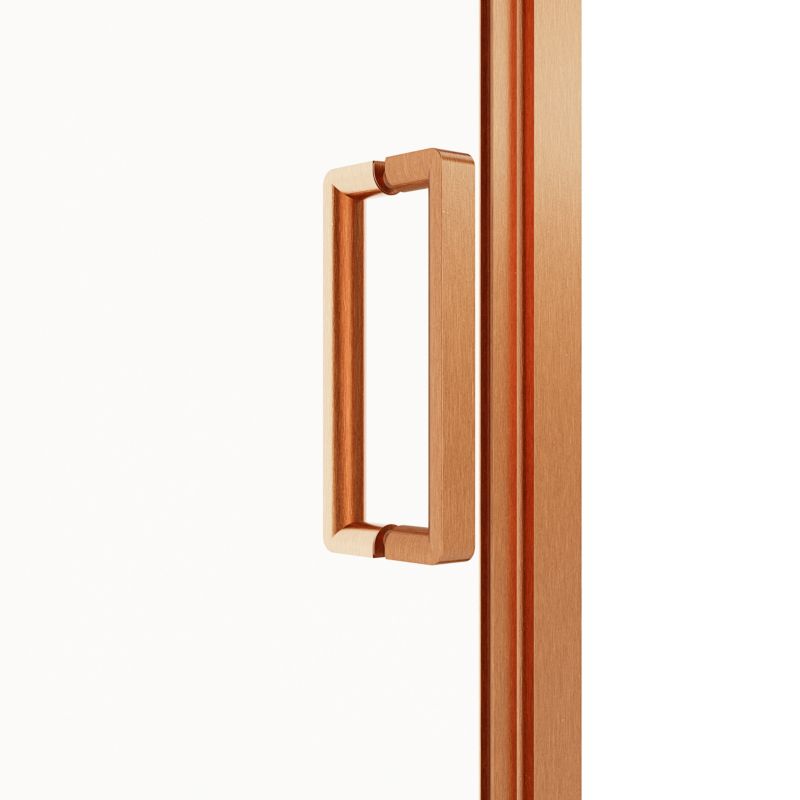 Svingbar Brusedør 80 cm Kobber/Transparent