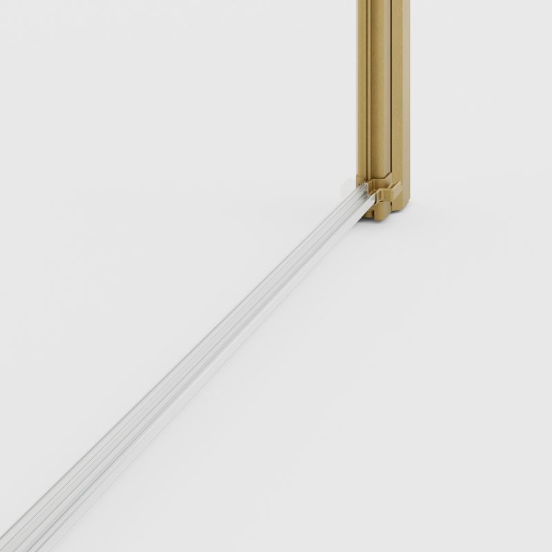 Drejeligt Brusebadsdør Ledava 80 cm Børstet Guld Transparent