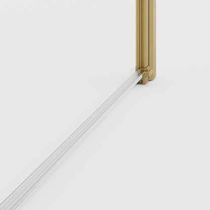 Drejeligt Brusebadsdør Ledava 80 cm Børstet Guld Transparent