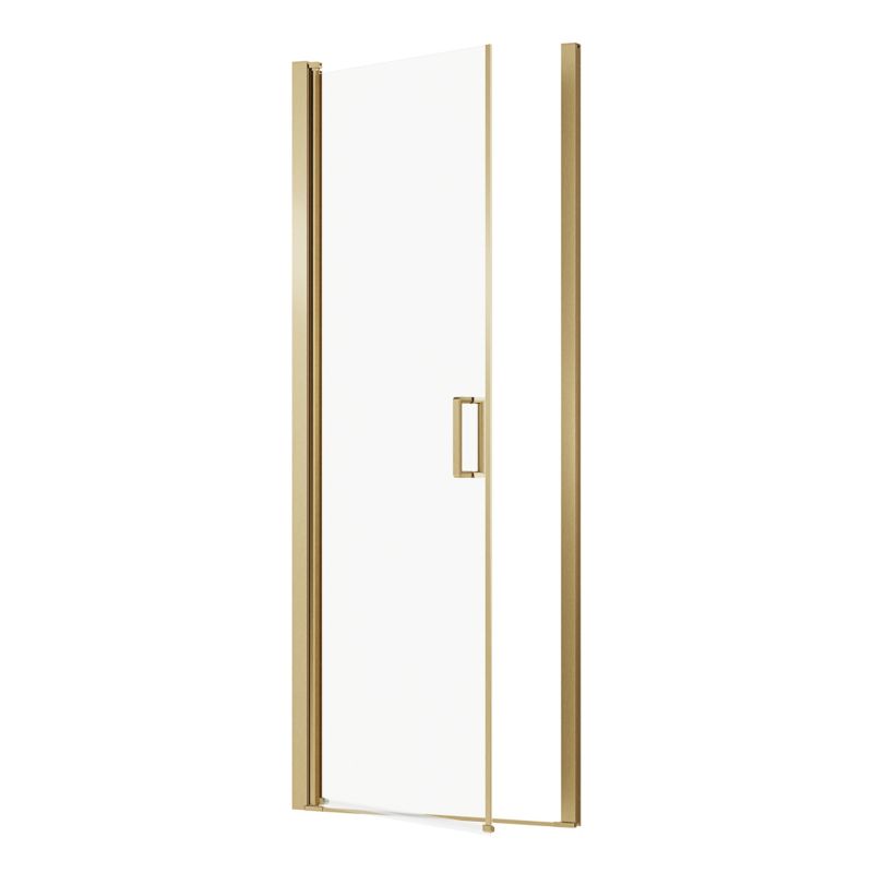 Drejeligt Brusebadsdør Ledava 80 cm Børstet Guld Transparent