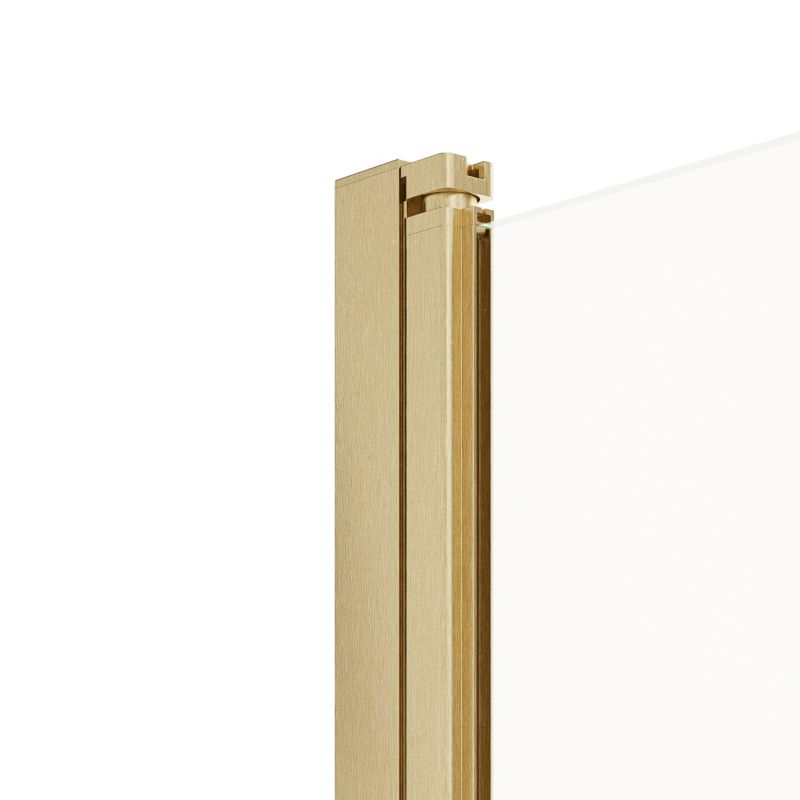 Drejeligt Brusebadsdør Ledava 80 cm Børstet Guld Transparent