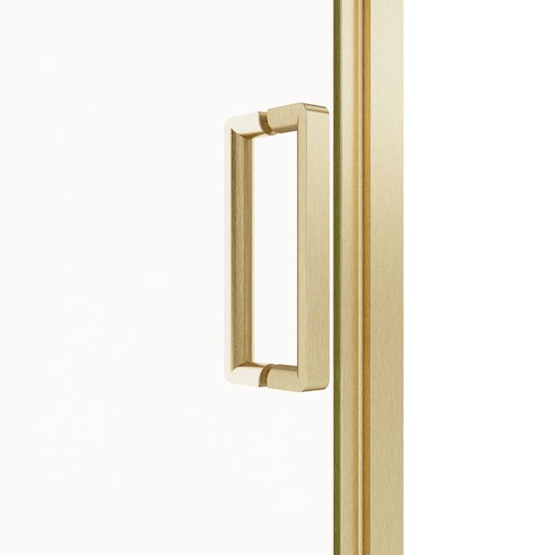 Drejeligt Brusebadsdør Ledava 80 cm Børstet Guld Transparent