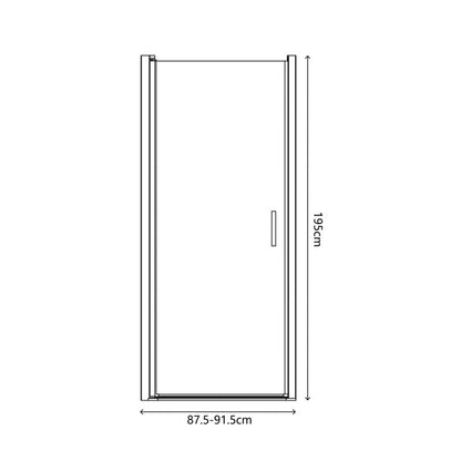Duschlåge Ledava 90 cm Kobber Transparent