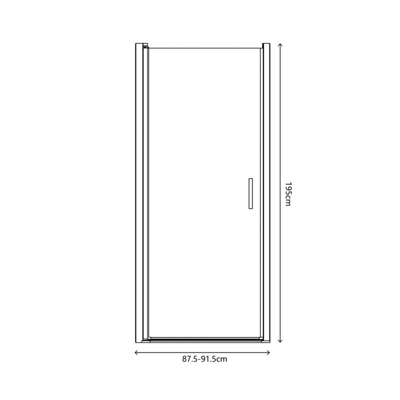 Bruseniche Dør Ledava 90 cm Børstet Guld / Transparent