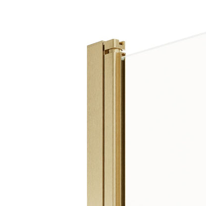 Bruseniche Dør Ledava 90 cm Børstet Guld / Transparent