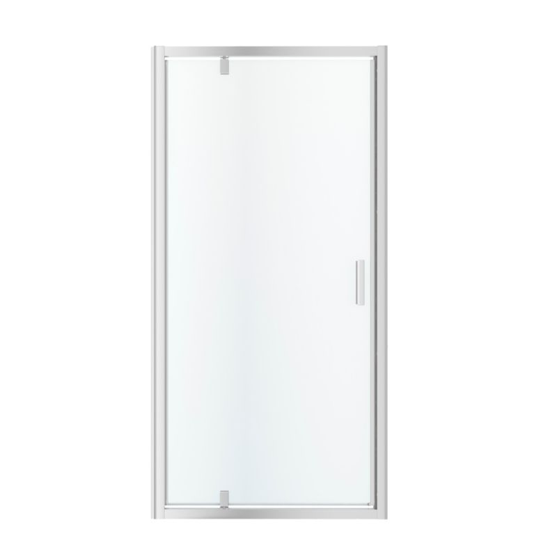 GoodHome Beloya 100 cm vippe-duschdør i krom og transparent glas