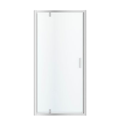 GoodHome Beloya 100 cm vippe-duschdør i krom og transparent glas