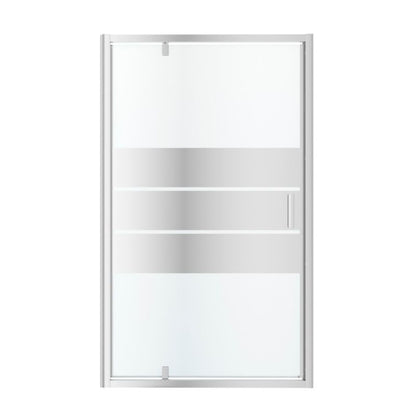 GoodHome Beloya 120 cm vippe-duschdør i krom med spejlglas