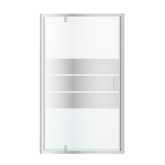 GoodHome Beloya 120 cm vippe-duschdør i krom med spejlglas