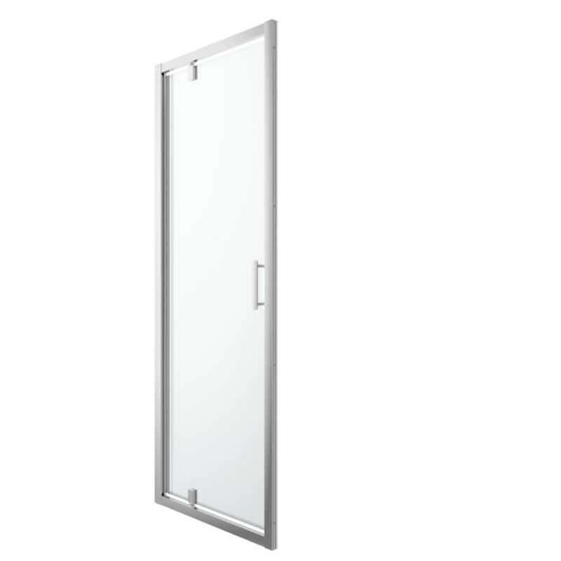 GoodHome Beloya svingdør til brusekabine 80 cm krom/gennemsigtig