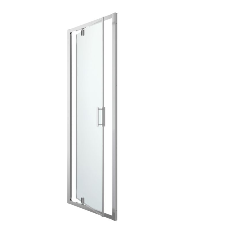 GoodHome Beloya svingdør til brusekabine 80 cm krom/gennemsigtig