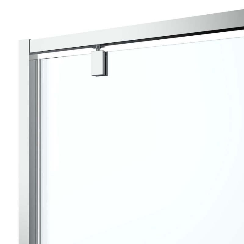 Svingdør til Bruseniche 100 cm Krom Spejlglas