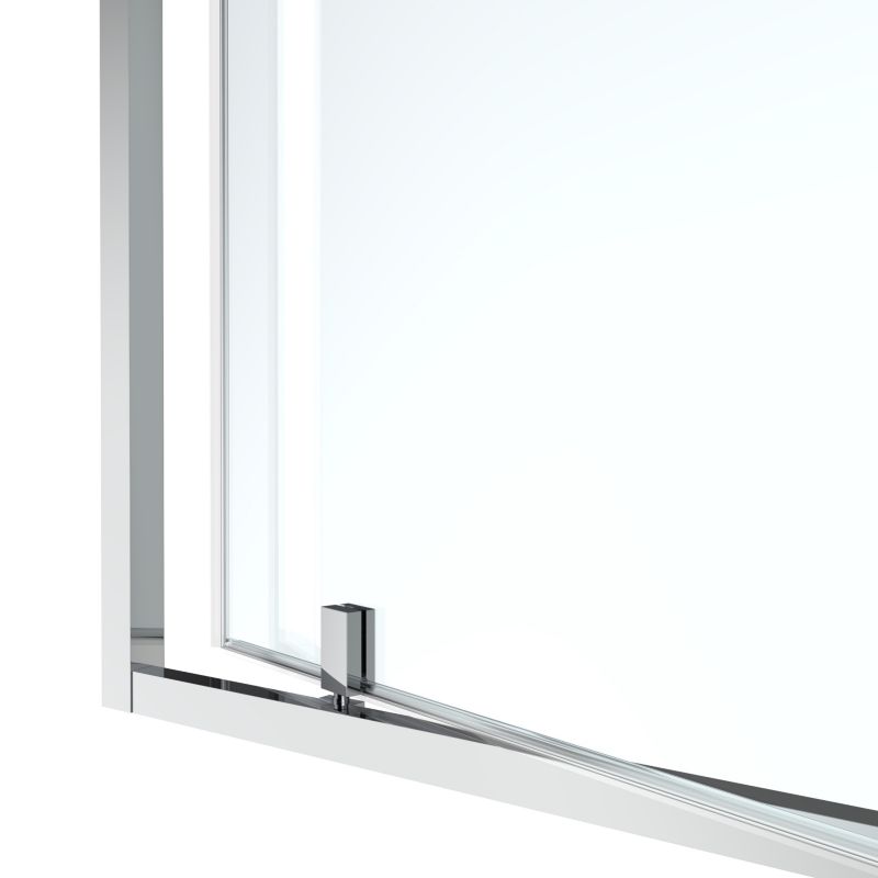 Svingdør til Bruseniche 100 cm Krom Spejlglas