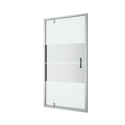 Svingdør til Bruseniche 100 cm Krom Spejlglas