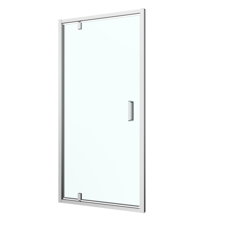Svingdør til bruseniche 100 cm krom transparent glas