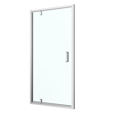 Svingdør til bruseniche 100 cm krom transparent glas