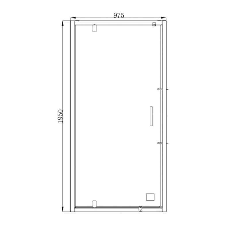 Svingdør til bruseniche 100 cm krom transparent glas