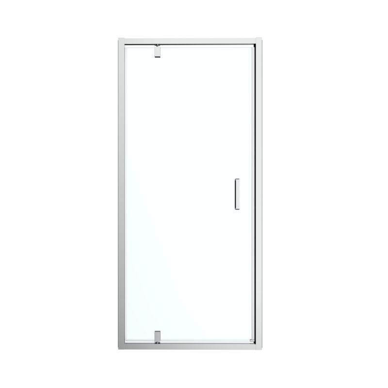 Svingdør til bruseniche 100 cm krom transparent glas