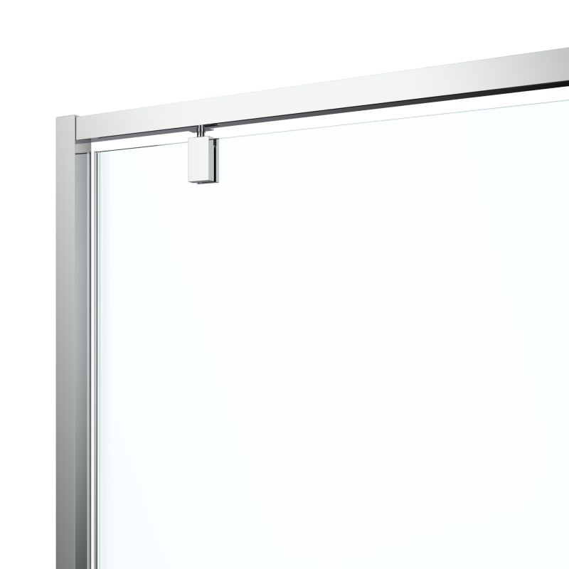 Svingdør til bruseniche 100 cm krom transparent glas