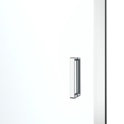 Svingdør til bruseniche 100 cm krom transparent glas