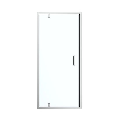 Svingdør til bruseniche 120 cm i krom og klart glas