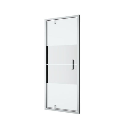 Svingdør til Bruseniche 80 cm Krom Spejlglas