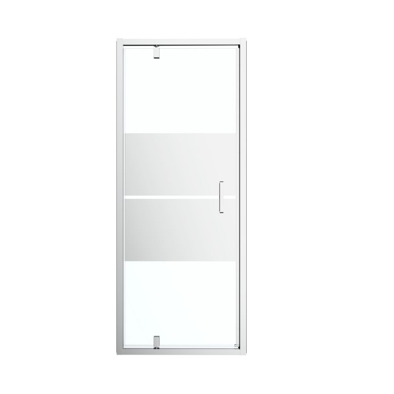 Svingdør til Bruseniche 80 cm Krom Spejlglas