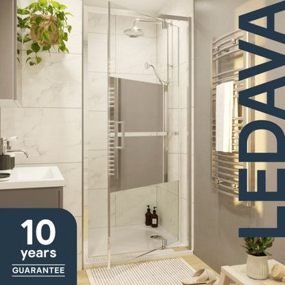Svingdør til Bruseniche 80 cm Krom Spejlglas
