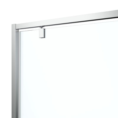Svingdørsbrusedør Ledava 80x200 cm Krom/Transparent