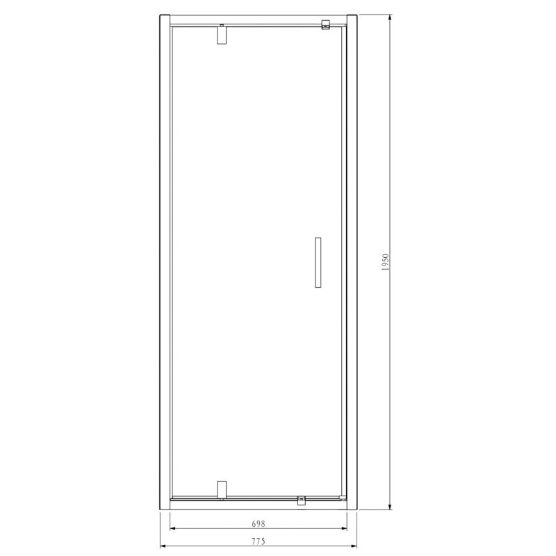 Svingdørsbrusedør Ledava 80x200 cm Krom/Transparent